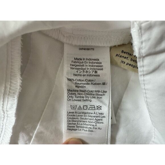 MADEWELL Women's Poplin Flutter-Sleeve Pintuck‎ Mini Dress Small NF911 ($98) - Picture 10 of 11